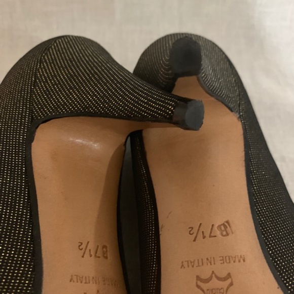 Valentina Carrano Black & Gold Heels Size 7.5 - Picture 8 of 8